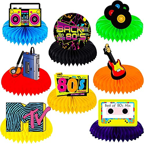 8 pièces de Centre de Ruche des années 80 Les années 80 offrent des décorations de Ruche pour Les fêtes Hippies des années 80