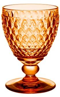 Villeroy & Boch - Boston Apricot bicchiere da vino bianco, cristallo colorato arancione, capacità 125ml
