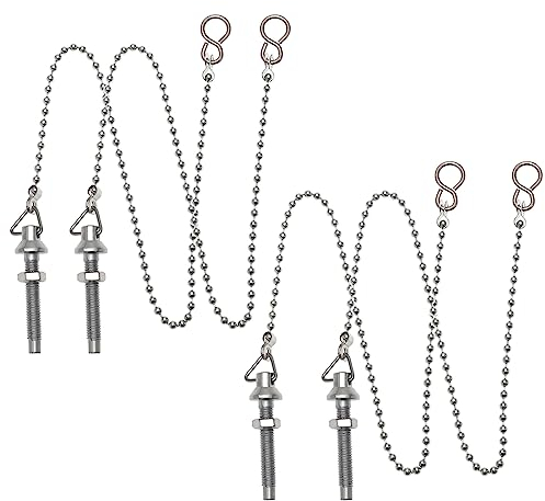 Create idea 4Pcs Basin Sink Ball Chain with S Hook and Bolt Plug Washbasin Sink Drain Plug Chain Bath Stopper Chain Accessories for Home Bathroom Kitchen