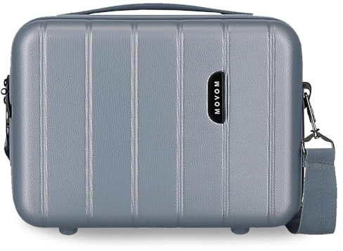 MOVOM Wood kabinväska, bagage, insida med två fack, tillverkad av robust och lätt ABS-material. Av Joumma Bags, Silver, Talla única, Necessär