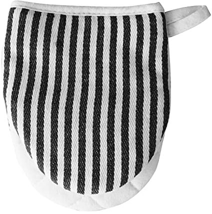 Mikrowellenherd Handschuhe, Kuttel Muster Ofen Mitts Dicke Baumwolle Mikrowelle Handschuhe Hitzebeständig für Ofen Kochen, Grill & BBQ für Küche Backen Mikrowelle (Schwarz)