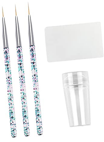 Mikinona Nagelziehstift Mit Nailart-liner Und Maniküre-nagelstempel Für Nagelkunst-salon-werkzeuge Inklusive Nagelziehlinienstifte Nagelzeichenstifte Und Nagelfärbepinsel Für Professionelle