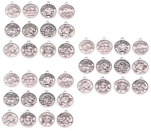 SEWACC 3 Sätze Anhänger aus Legierung vintage dekoration retro dekoration Schlüsselanhänger schlusselketten Sternzeichen-Anhänger Konstellation Strass Anhänger zur Schmuckherstellung
