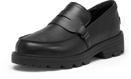 Sorel Women's Revel Ave Loafer, Black/Black, 10