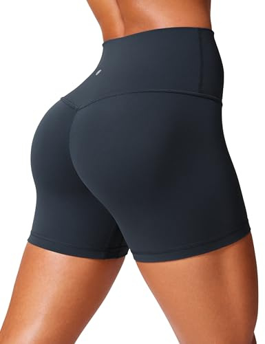 CRZ YOGA Femmes Butterlift Short Qui Soulève Les Fesses 10cm/15cm - Pas de Coutures Devant Taille Haute Yoga True Navy 38
