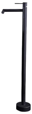 Mitigeur de luxe sur pied noir, bec de lavabo autoportant, robinet chaud et froid(HIGH 98CM)
