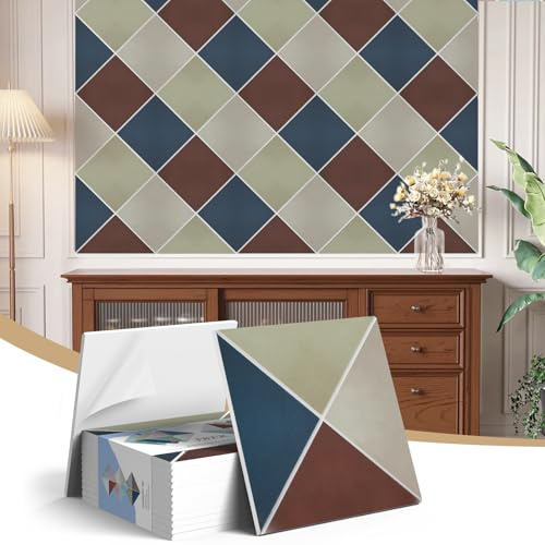 JBER lot de12 Panneaux Acoustique Mural, Panneaux Insonorisants Auto-Adhésifs pour Murs, Panneaux Muraux en Brique Acoustique Décoratifs 3D pour Studio, Maison, Bureaux, 30×30×1cm, Sérénité Moderne
