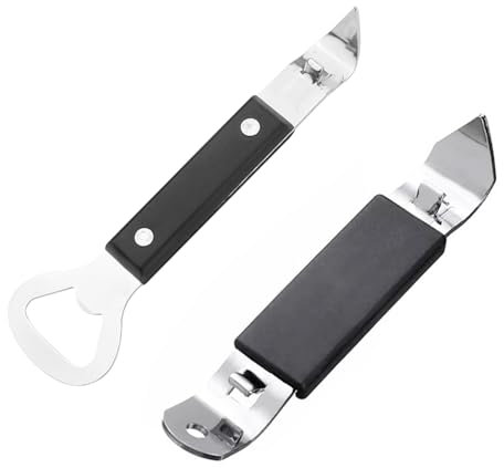 RELKLYU 2 Piezas Abridor De Botellas De Acero Inoxidable, Herramientas De Cocina, Manual De Lata, Suministros De Barra.