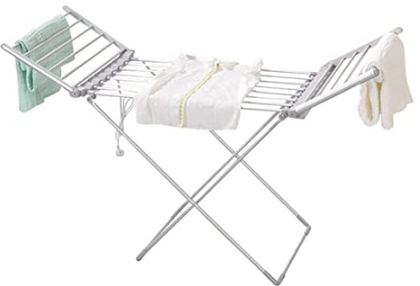 Stendibiancheria, Stendibiancheria ad Ali di Gabbiano, Pieghevole, Stendibiancheria Salvaspazio, con Clip per Calzini Bonus, per Vestiti, Asciugamani, Biancheria, Interno/Esterno, Stendibiancheria