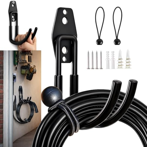 Ecotome Tesla Charger Holder Wall Mount EV Charger Holder, Tesla Charging Cable Organizer J1772 J-Hook Cord Hanger for All Electric Vehicle Mobile Connector Organizers