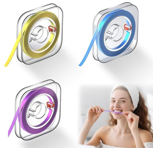 3 Rotoli Strisce Abrasive Interdentali, Carta Vetrata per Dentisti, per La Pulizia Dei Denti, Sicuro, Resistente e Facile da Usare