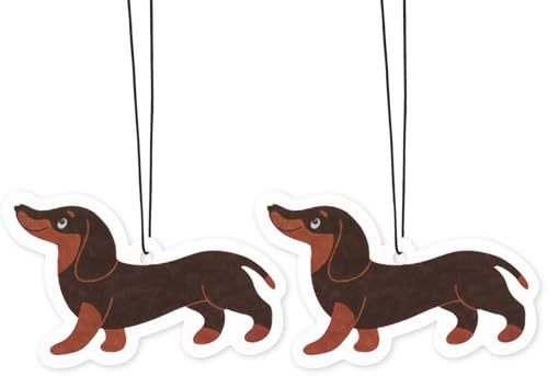 Set di 2 decorazioni per bassotti per auto, divertenti accessori per auto, profumatori per auto, deodorante per auto, set di accessori per interni (bassotto, 2 pezzi)