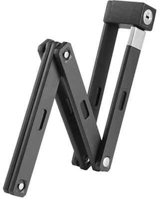 XINYIN Bicicletas Scooter Motocicleta Cerradura Plegable Cadena Plegable Metal Resistente con Llave Y Montaje En Marco Bicicletas Duraderas Scooter Motocicleta con Llave