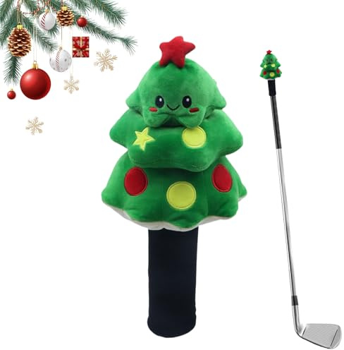 Copritesta per mazze da golf, per albero di Natale, fairway, in legno, protezione carina per donne, uomini, principianti, pratica quotidiana, mazza da golf in legno, ibrida, fairway, driving range