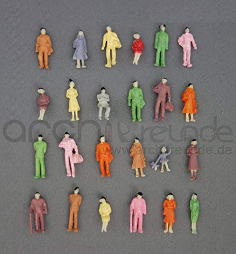 Archifreunde 100 x Modell Reisende Stehende Sitzende Figuren Menschen Handbemalt 1:150 Spur N