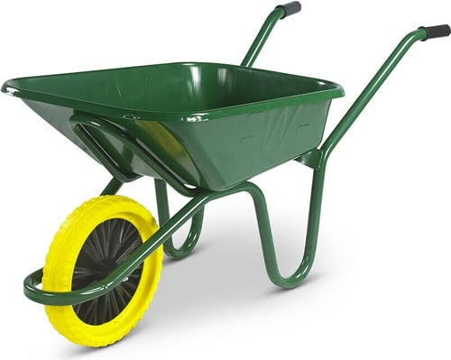 Bristol Tool Company Endurance Green Wheelbarrow - 90L / 150kg | Heavy Duty Metal Pan, Tipping Nose Bar, 32mm Welded Frame | Puncture Proof Wheel | Ideal for Gardening & Outdoor Jobs