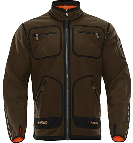 Härkila | Kamko fleece | Professionelle Jagd Kleidung & Jagd Zubehör für Herren & Damen | Skandinavische Qualität Made to Last | Hunting green/Orange blaze, XL