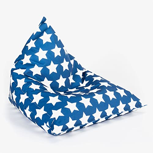 Lounge Pug Kinder dreieckiger Sitzsack Gaming, Blau Star, Kinderzimmer, Wohnzimmermöbel