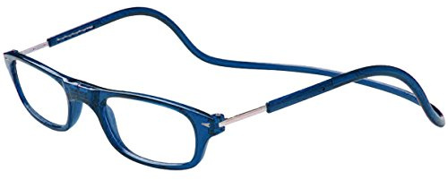 TBOC Gafas de Lectura Presbicia Vista Cansada – Montura Azul Graduadas +3.00 Dioptrías Hombre Mujer Regulables Imantadas Magnéticas Plegables Lentes Aumento Leer Ver Cerca Cuello Cierre Imán