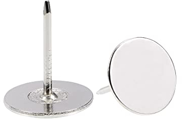 sourcing map Clou Ameublement Clou Meuble Punaise Pointe Tapissier Tapis Décoration 19mmx25mm Plat Tête Argenté pour Sofa Lit 20Pcs