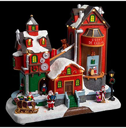Féerie Lights et Christmas Déco Noël Usine Cadeaux Secteur Lumineux animé Musical