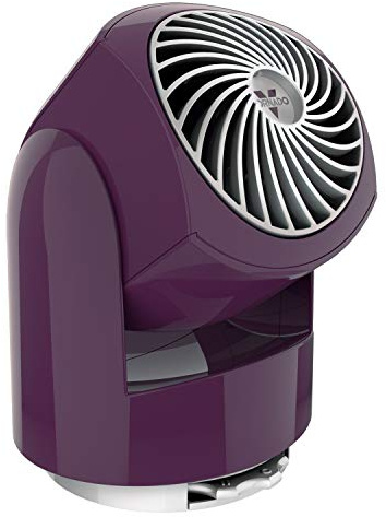 Vornado Flippi V6 Compact Air Circulator Fan, Quiet Portable Travel Fan for Desk or Bedroom, Adjustable Head, 2 Speeds, Plum