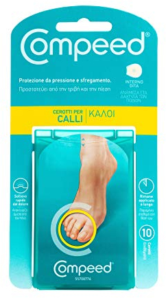 Compeed Cerotti Callifughi per Calli, Ideali per Interno Dita, Lunga Durata, 10 Unità