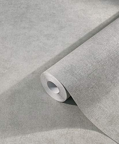 marburg Tapete Grau Silber Greige Uni Modern für Wohnzimmer Schlafzimmer oder Küche Made in Germany Premium Qualität 32416