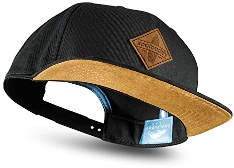 Soulbuddy – Cappellino Snapback cap Unisex – Berretto da Baseball Stile Streetwear – Elegante e Traspirante per Tutti i Giorni e Le Vacanze – Taglia Unica (IT, Testo, Taglia Unica, Nero)