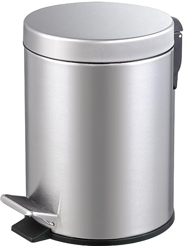 Primaster Treteimer Classic 5 l Edelstahl Kosmetikeimer Badeimer Mülleimer