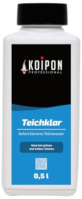 KOIPON Teichklar 0,5 L Teichklärer gegen Schwebealgen & trübes Wasser | Klärt grünes & trübes Teichwasser, bindet Phosphat & Schwermetalle – gegen Schwebealgen im Gartenteich