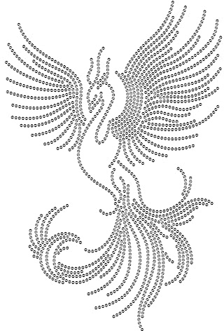 SUPERDANT Phoenix Strass Transfer zum Aufbügeln Phoenix Strass Hotfix Transfer Patch Für T Shirt Weste Schuhe Hut Jacke Dekor Stras Hotfix DIY Für Hoodie Tasche Mantel
