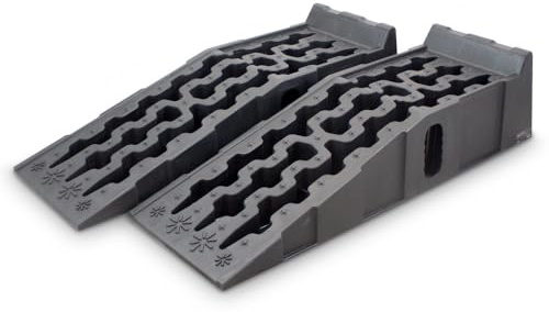 BITUXX PKW Auffahrrampen Set 6T bis 245mm KFZ Kunststoff Rampe Autorampe Hebebühne Plattform Auffahrt Wohnmobil
