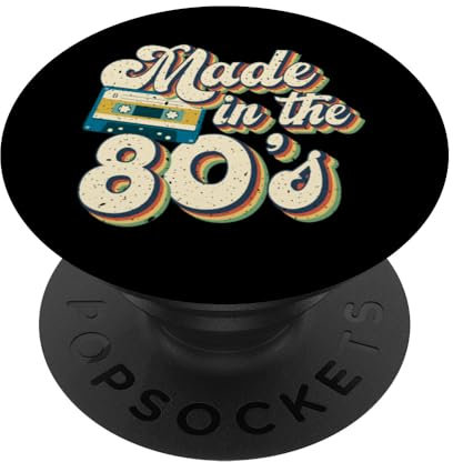 Retro 80er Jahre Baby 80er Jahre Kassette Tape Boombox PopSockets mit austauschbarem PopGrip