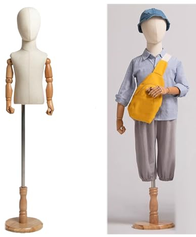 Schneiderpuppe Kinder Verstellbare Schneiderbüste Schaufensterpuppe Schneiderpuppen Höhe Verstellbar Sockel Aus Massivholz Geeignet Für Kinder Im Alter Von 0-8 Jahren ( Color : C , Size : 8 years old