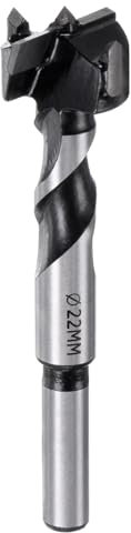 sourcing map Forstner Drill Bit 22mm (7/8) Dia 90mm (3-17/32) Long YG8/C1 Tungsten Carbide Twist Wood Forstner Bits Hole Saw Auger Opener Cutter for Woodworking Drilling