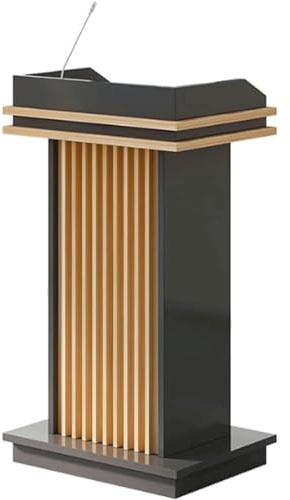 WOYZDQ Stehpult Holzpodest, Schreibtisch, Kanzel, Moderne Kanzeln, Mobile Rednerpulte für Versammlungen, Kirchen, Auditorium, Moderne Kanzeln mit offenem Stauraum Pult