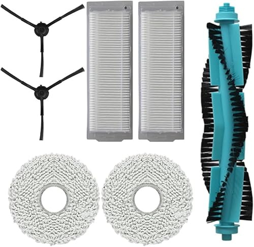 Daaxing Cepillos laterales principales para fregona, paños Hepa Filtros Kits, para Cecotec para Conga 11090 Spin Robot Aspirador Accesorios de repuesto (7 piezas)