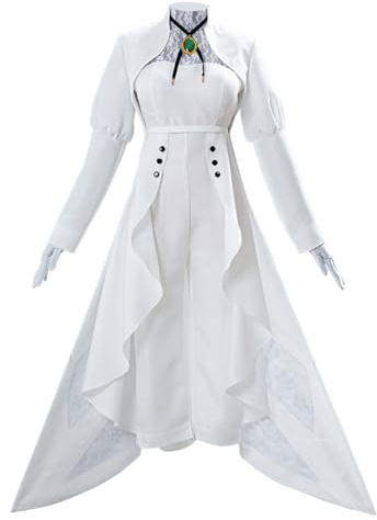 Luoweiming Anime Violet Evergarden Costume de costumade pour femmes – Robe française blanche personnalisée pour Halloween (blanc, taille XS)