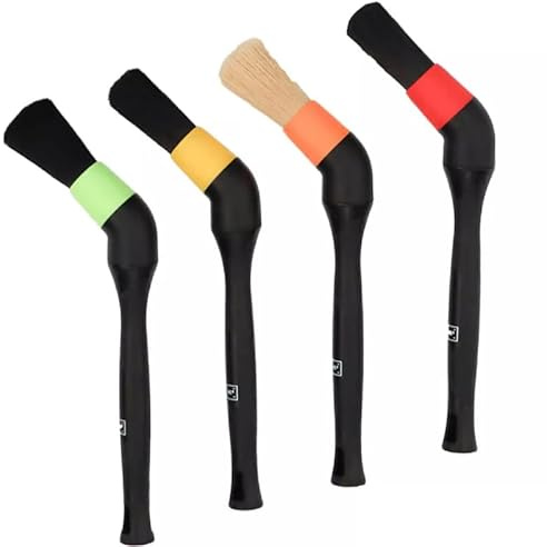 ChimpTools - Koch Chemie EXTERIOR BRUSH Set - 4 Stk. innovative Pinselset mit hoher Qualität für alle Reinigungsarbeiten am und im Auto, inkl. Winkelaufsatz Detailing Pinsel