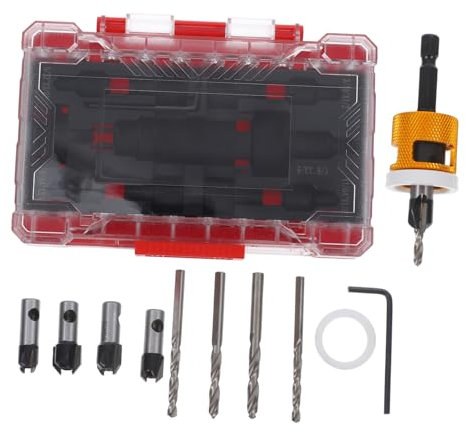 Cabilock Brocas Avellanadoras Kit Para Taladro Carpintería Práctica Profundidad Constante