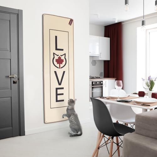 CanadianCat Company | Katzen Kratzteppich „Love“ - Stylisch & funktional | Kratzmatte für Wand & Boden | Möbel- & Kratzschutz | Kratzteppich für Katzen | Krallenpflege & Design in Einem