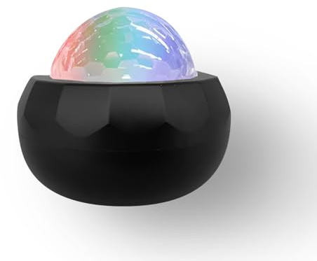 Syfunlv Projecteur Ciel Etoile Galaxie,Lumière Ondulée D'eau,Projecteur LED de Ciel éToilé Avec TéLéCommande & 7 Effets Lumineux,pour Décoration des Chambres,Enfants,Adultes (Noir,Aurore)