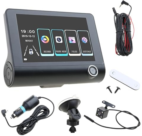 Inch LCD Screen 1080p Car Camera Channel 1080p Video Recorder Dash Cam DVR View Camera Accessories Camcorder Remote Control Battery Charger Professional Heavy Duty Video