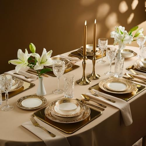 Karaca Elegance Bone Isola 24-Piece Dinner Set for 6 People, White Bone China Plates, Bowls & Side Plates, Lightweight, Durable, Elegant Tableware for Everyday & Special Occasions