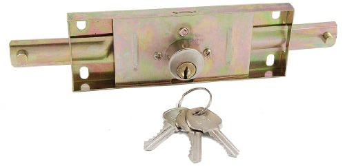 sourcing map Lager Fabrik Hardware Metall Rolltor Tür Schloss + 3 Stücke Schlüssel