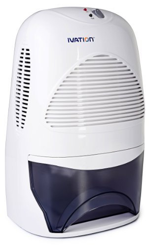 Ivation IVADM35 Powerful Mid-Size Thermo-Electric Dehumidifier - Quietly Gathers Up to 20 Ounces of Water Per Day - for Bath Room, Basement, Attic, Boats, Rv Ect - for Spaces Up to 2,200 Cubic Feet