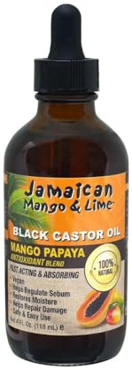 Jamaican Mango & Lime Black Castor Oil - Mango Papaya, Organic, 118 ml (Pack of 1)