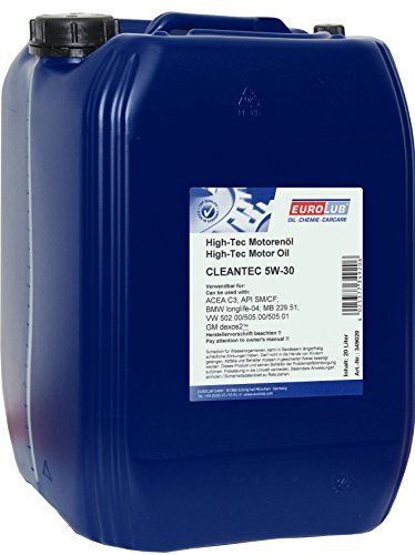 EUROLUB CLEANTEC SAE 5W-30 Motoröl, 20 Liter