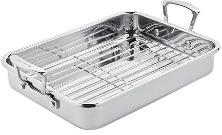 SCANPAN Impact Auflaufform 43x28 cm, 4,5 l, mit Rost, Alle Herdarten
